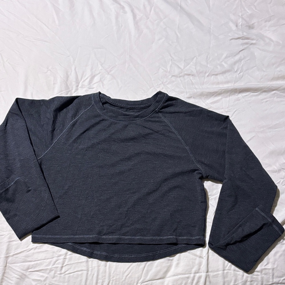 Alphalete Dark Gray Long Sleeve crop Top